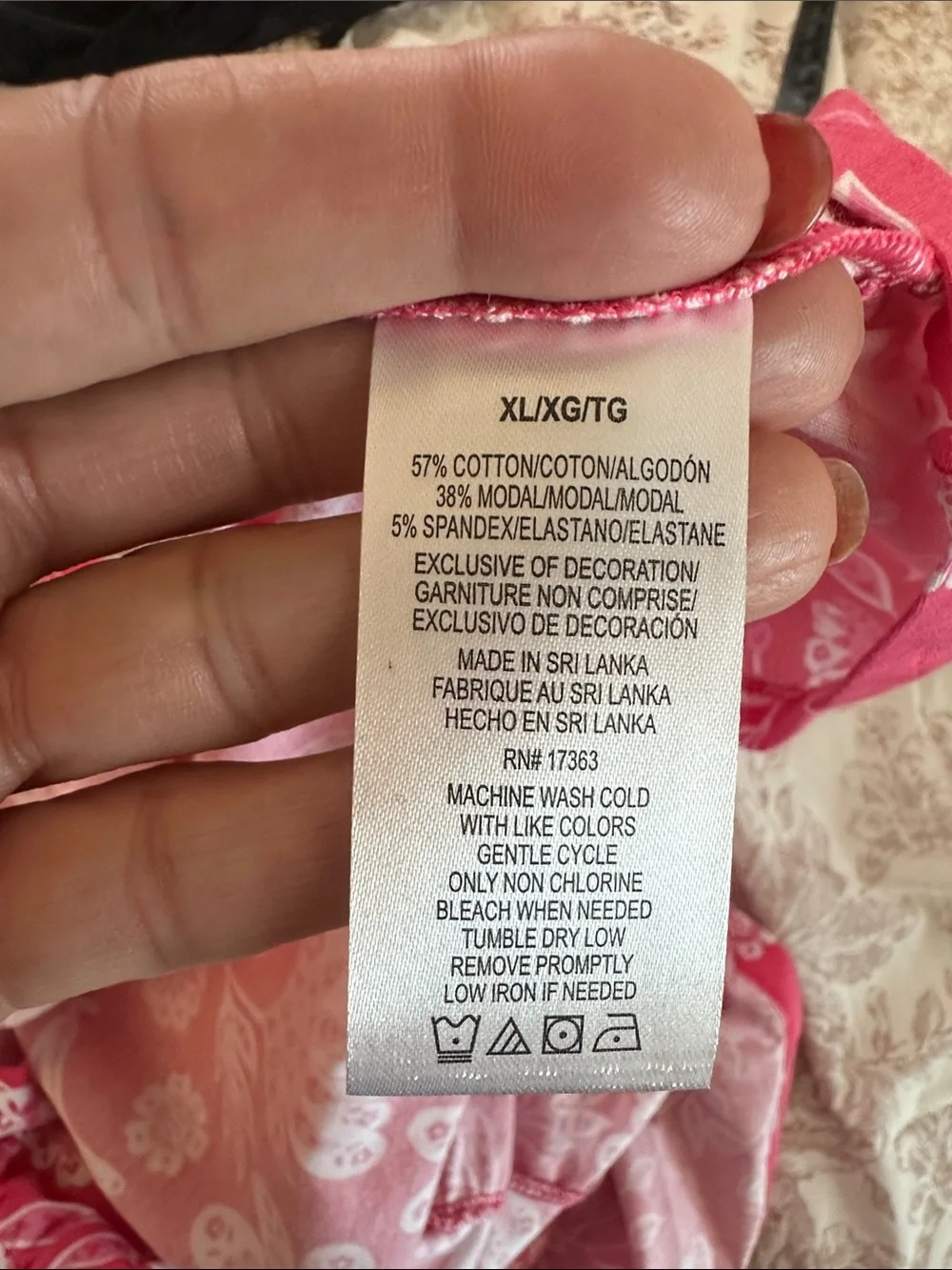 Cuddl Duds Coral Pink Floral Sleeveless Chemise with Ruffle Hem